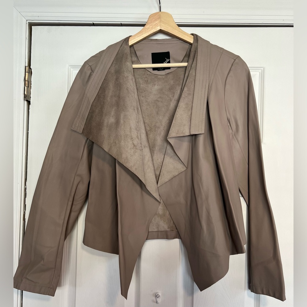 Collection B Women's Taupe Leather Jacket
